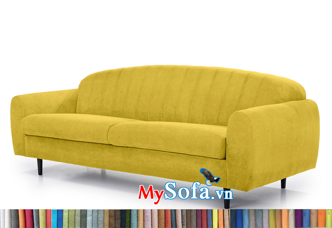 Mẫu sofa 1m5 bọc nỉ màu vàng