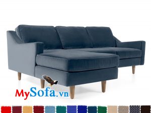 Sofa nỉ dạng góc với chân gỗ đẹp thời thượng MyS-1910654