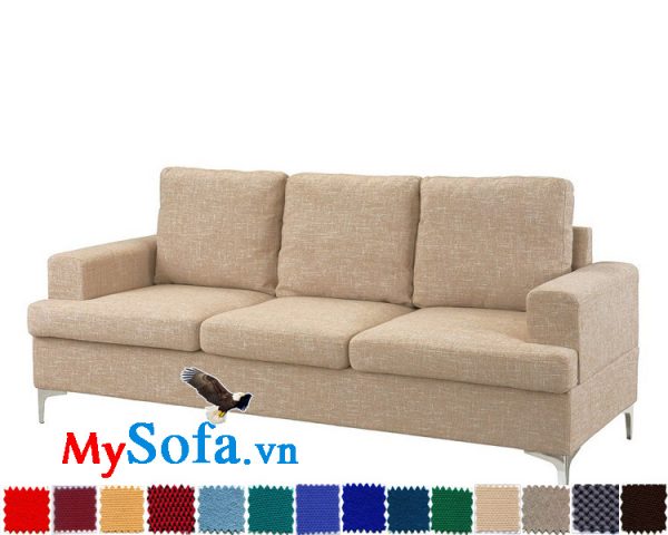 Mẫu sofa văng 3 chỗ chất nỉ cho phòng khách nhỏ MyS-1819694