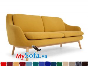 sofa văng chất nỉ màu vàng nổi bật MyS-1910638