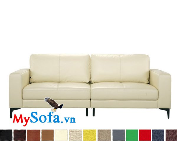 sofa văng da màu trắng sữa tinh tế MyS-1910686