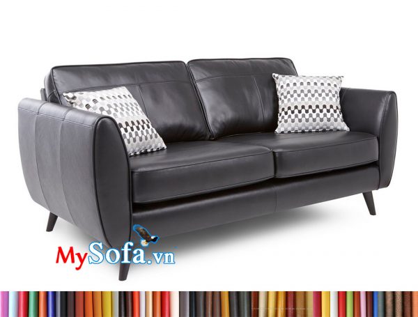 mẫu sofa văng da màu ghi xám MyS-1911639
