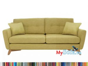 mẫu sofa văng nỉ màu vàng chanh MyS-1911667