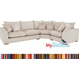 sofa văng da màu kem MyS-1911674