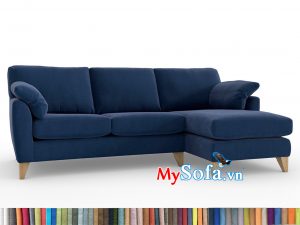 Sofa góc chữ L màu xanh navy hiện đại MyS-1911679