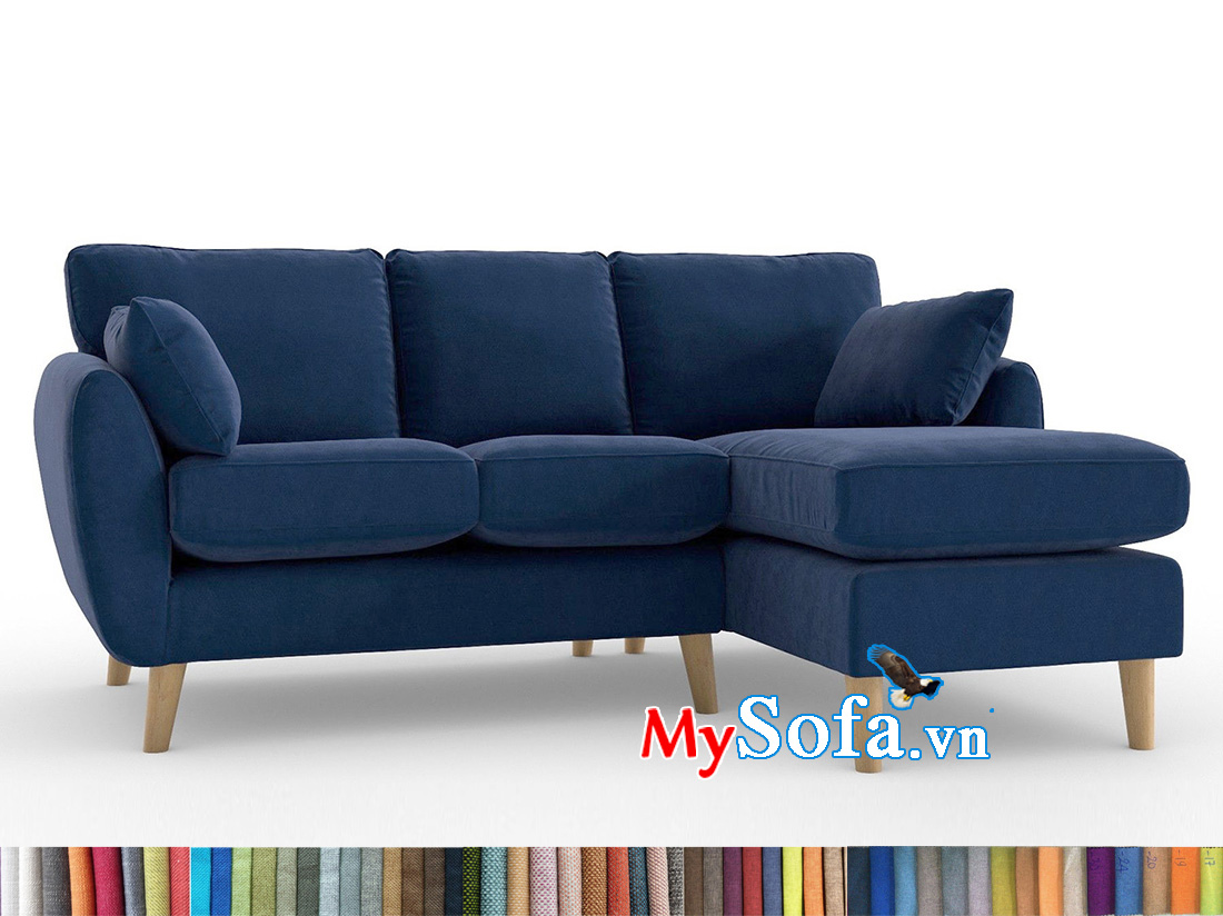 bộ sofa góc chân cao màu xanh Navy MyS-1911688