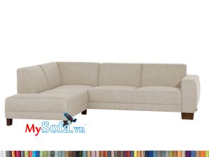 MyS-1912511 sofa góc nỉ màu trắng sữa