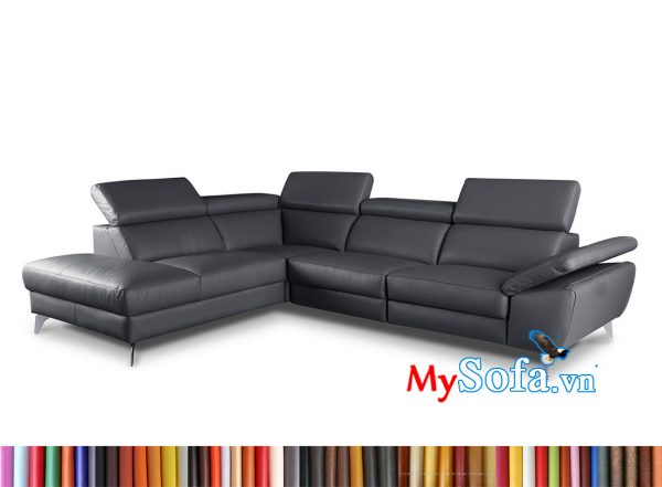 Ghế sofa góc da màu đen MyS-1912528