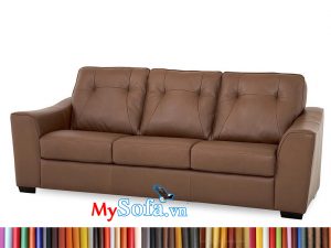 Ghế sofa da màu nâu MyS-1912546 sang trọng