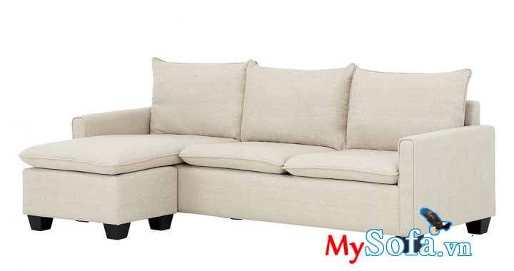 Ghế sofa góc nỉ màu trắng sữa trẻ trung MyS-1912560