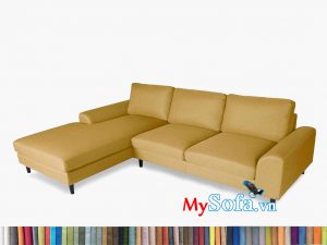 MyS-1912591 Ghế sofa góc màu nỉ vàng