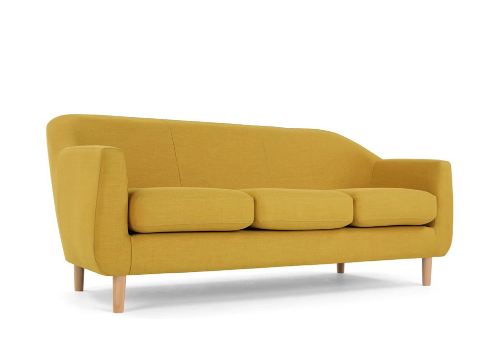Ghế sofa 3 chỗ đẹp màu vàng