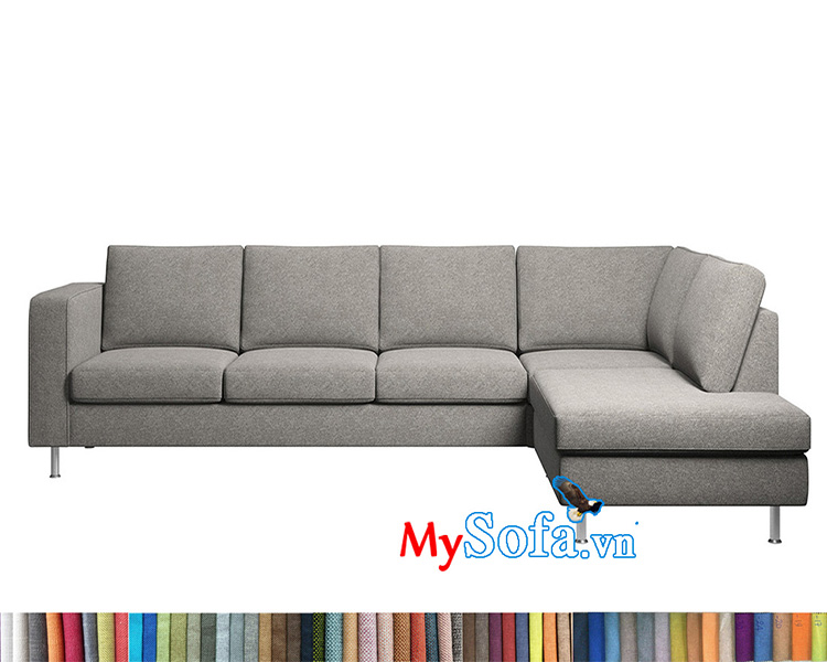 ghế sofa góc chữ L MyS-1912428 màu xám lông chuột đẹp mắt