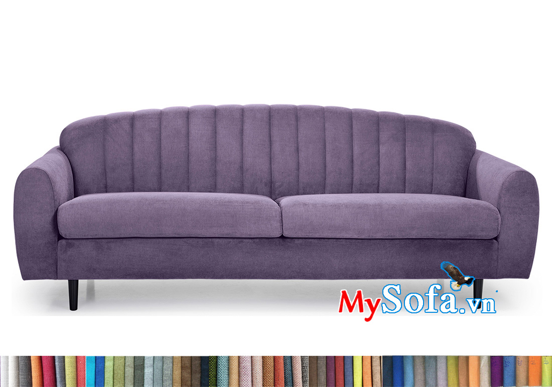Mẫu ghế sofa văng nỉ màu tím