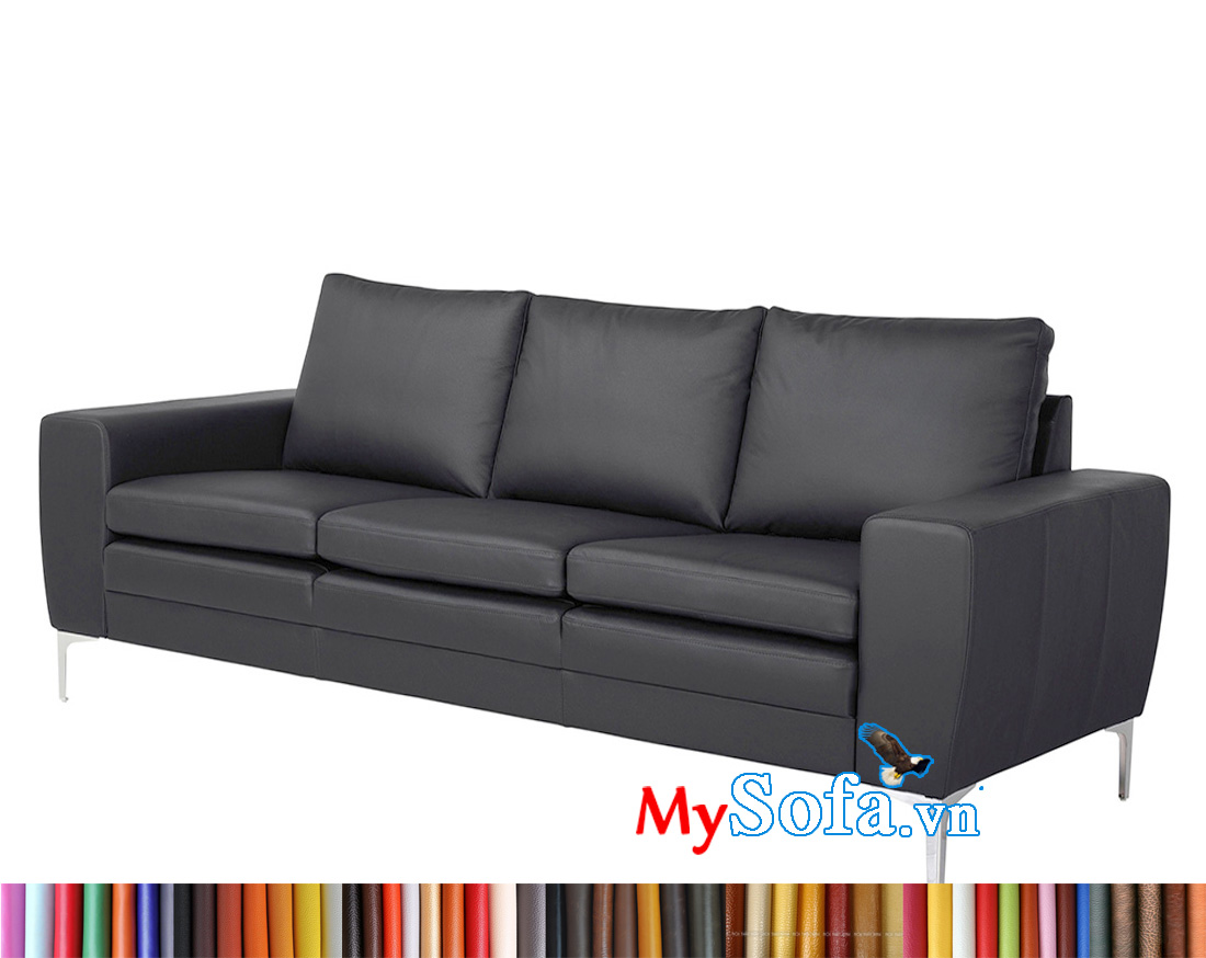 Mẫu ghế sofa da màu đen
