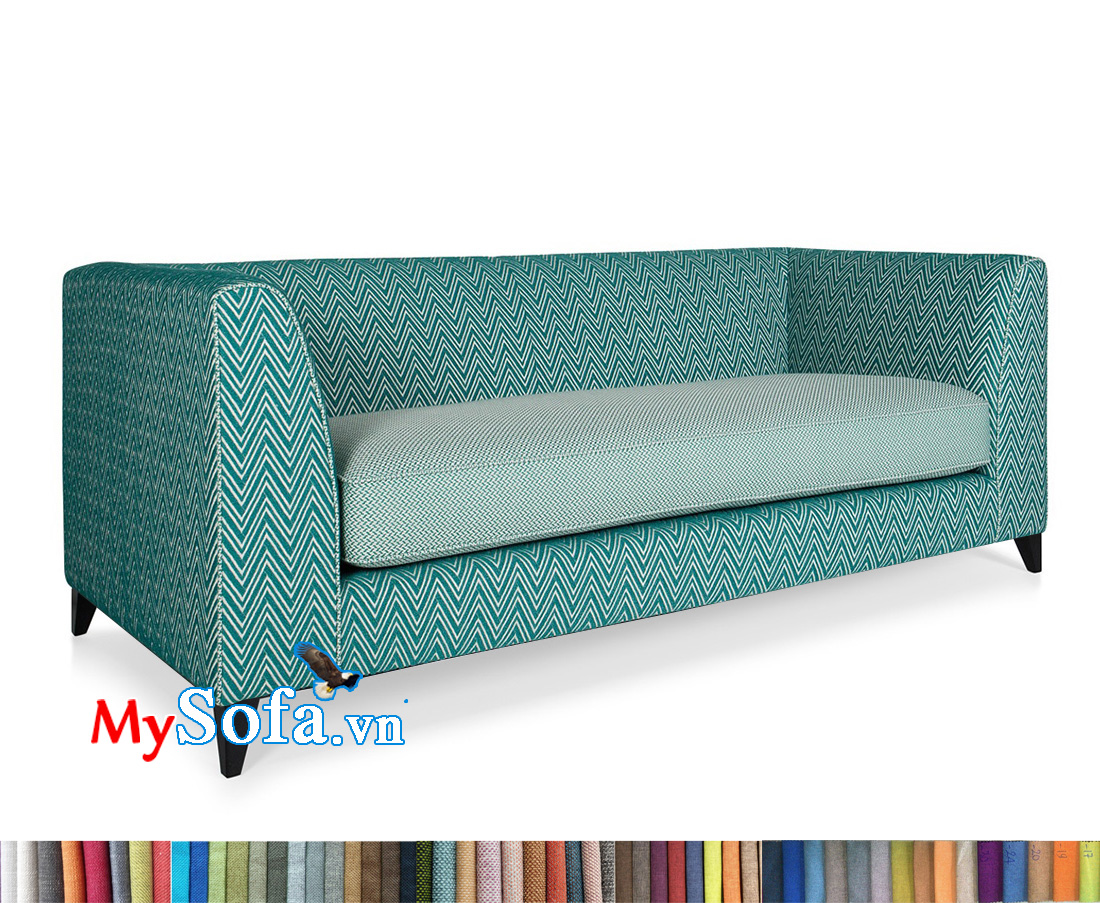 Mẫu ghế sofa văng dài đẹp màu xanh