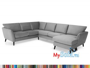 sofa da góc MyS-1912484 sang trọng và hiện đại