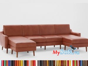 MyS-1912279 Mẫu ghế sofa da góc chữ U đẹp