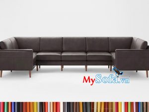 MyS-1912281 Mẫu ghế sofa góc chất da