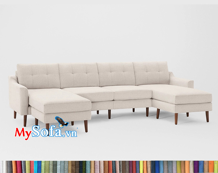 MyS-1912296 Mẫu sofa nỉ góc chữ U đẹp