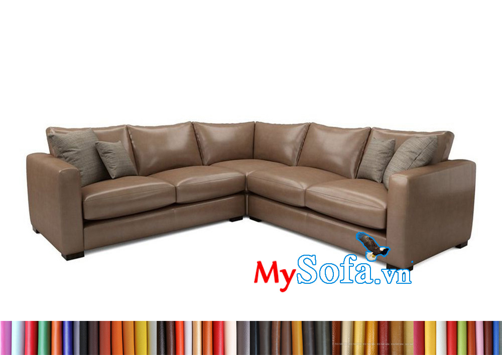 Sofa da đẹp cho phòng khách hiện đại