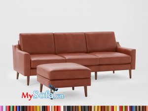 mẫu sofa văng dài MyS-1912309 màu da bò sang trọng