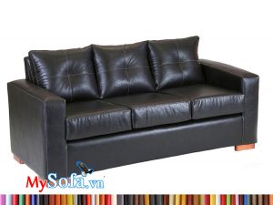 ghế sofa da MyS-1912438 màu đen sang trọng