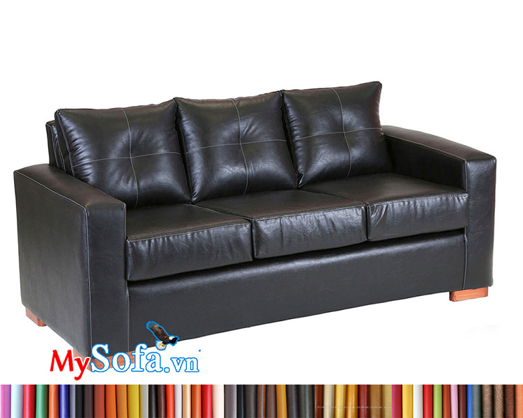 ghế sofa da MyS-1912438 màu đen sang trọng