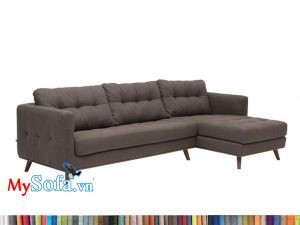 Ghế sofa góc nỉ màu đen nâu MyS-1912369