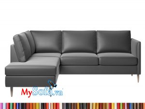 mẫu sofa góc da màu đen MyS-1912465