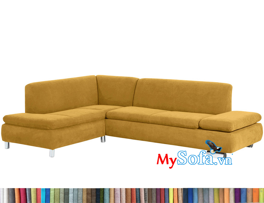 Sofa góc L đẹp màu vàng trẻ trung