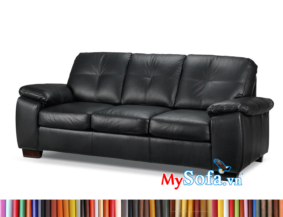 Mẫu ghế sofa da màu đen