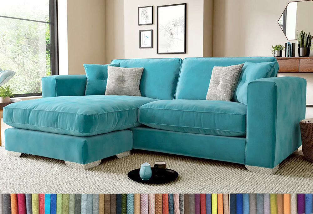 Mẫu ghế sofa màu xanh thiên thanh