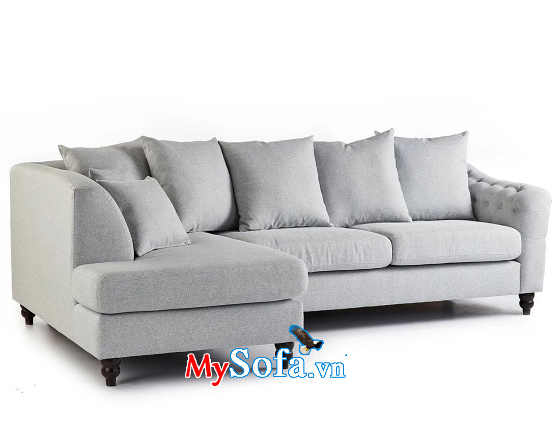 Bộ ghế sofa nỉ vải với nệm mút dày êm ái