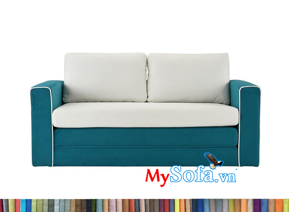 Sofa đẹp phối màu kem vời màu xanh