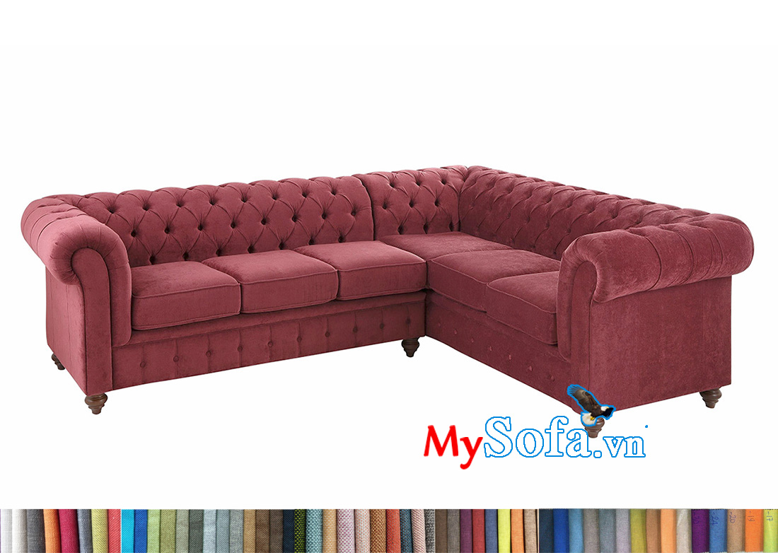 Sofa tân cổ điển đẹp dạng góc chữ L