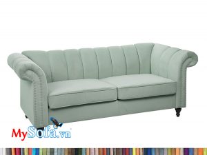 sofa tân cổ điển đẹp MyS-1912497 màu xanh ngọc sang trọng