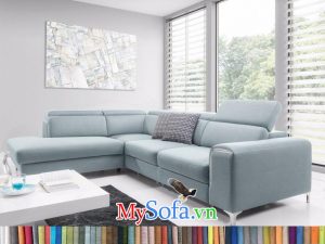 MyS-20011004 mẫu ghế góc chữ L bọc nỉ hiện đại