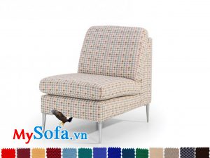 MyS-20011018 ghế sofa đơn nỉ không tay vịn