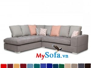 MyS-20011019 sofa nỉ có nệm ngồi rút khuy êm ái