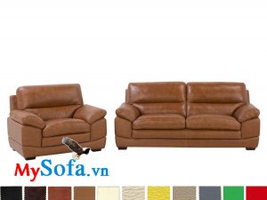 MyS-20011028 Bộ ghế văng da màu nâu cực sang