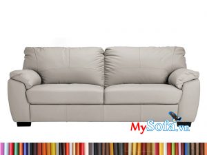 MyS-2001607 Sofa văng da màu xám bạc sang trọng