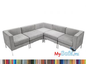 MyS-2001653 Bộ sofa góc chân inox thanh mảnh