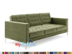 MyS-2001681 sofa văng nỉ màu xanh rêu đẹp