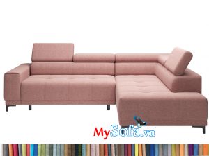 MyS-2001685 Ghế sofa góc nỉ màu hồng lãng mạn