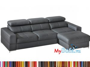 MyS-2001994 mẫu sofa góc da màu đen đẹp