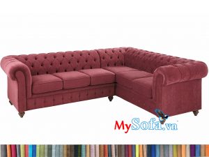 MyS-2001713 Sofa nỉ góc tân cổ điển đẹp