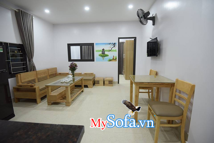 sofa gỗ Sồi sang trọng