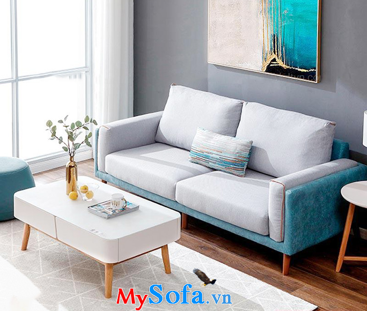 Hình ảnh Ghế sofa chung cư nhỏ 2 chỗ chất liệu nỉ mềm mại