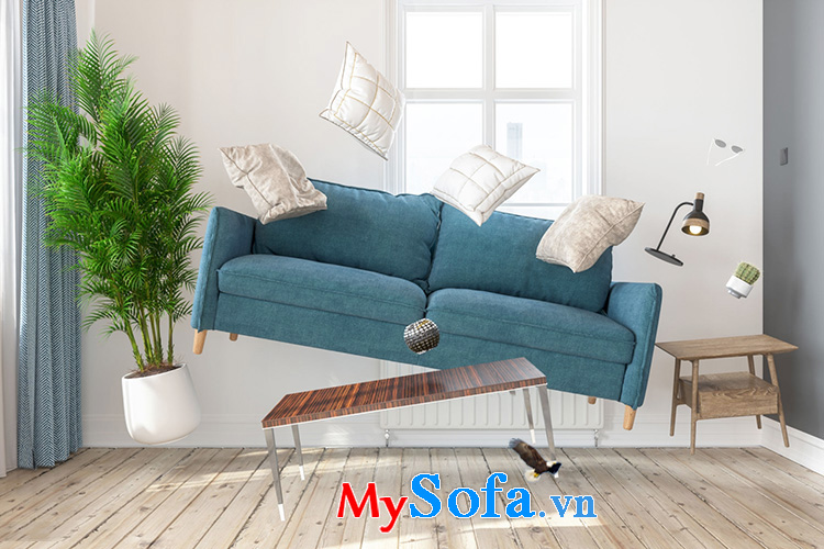 Hình ảnh Ghế sofa nhỏ cho nhà chung cư mini thiết kế 2 chỗ